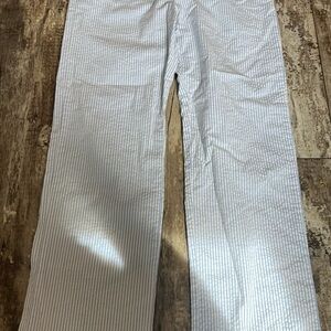 Vineyard Vines Light Blue & White Striped Seersucker Pants